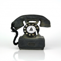 Dekorace retro telefon 12x12cm