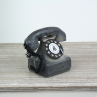 Dekorace retro telefon 12x12cm