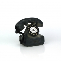 Dekorace retro telefon 12x12cm