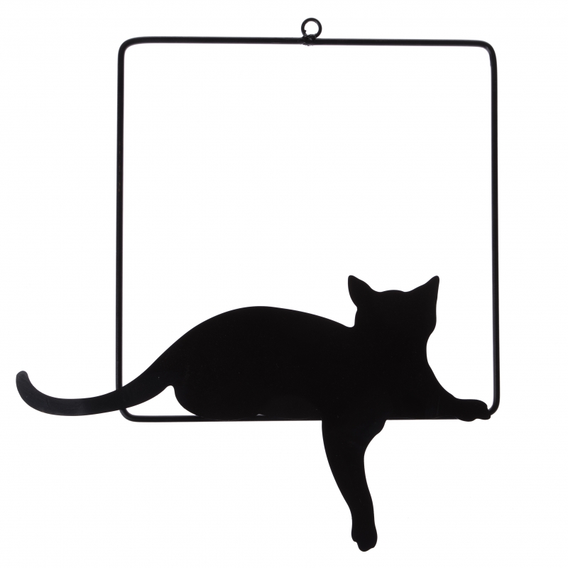 Dekorace s kočkou 31x33cm