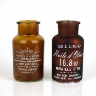 Dekorace skleněná lahvička Huile dOlive