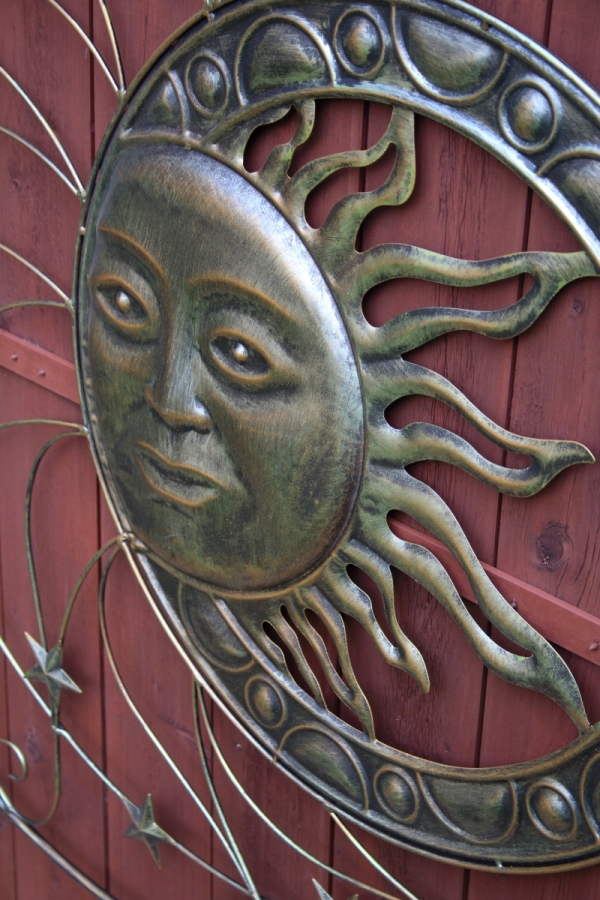 Dekorace slunce na zeď 90cm pravé