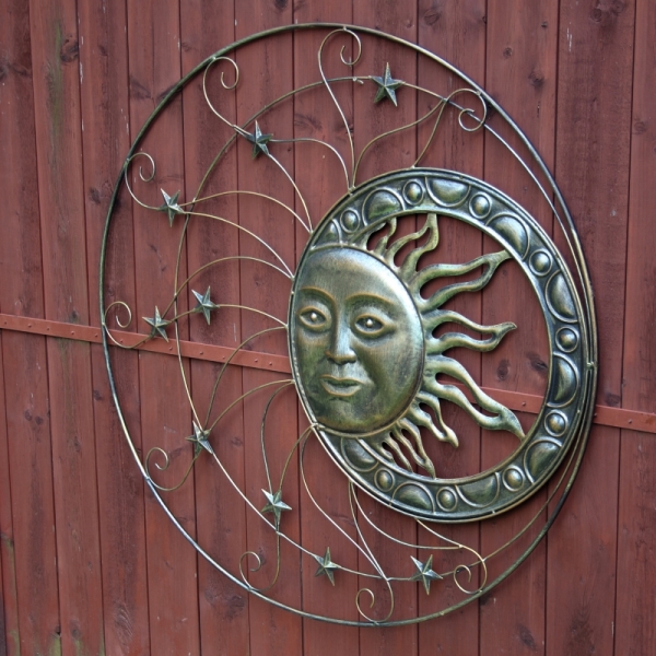 Dekorace slunce na zeď 90cm pravé