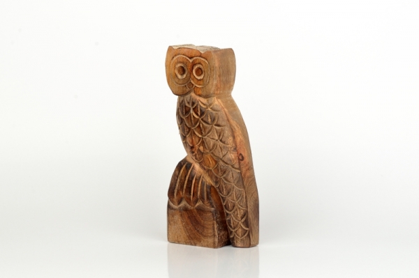 Dekorace sova dřevo 20cm