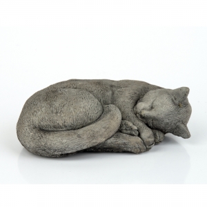 Dekorace zahrada spící kočička 16,5cm