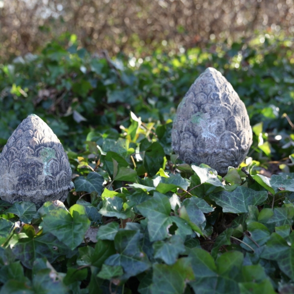 Dekorace zahradní borová šiška mech malá