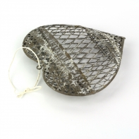 Dekorace závěsné srdce 3D 14,5cm