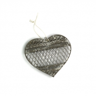 Dekorace závěsné srdce 3D 14,5cm