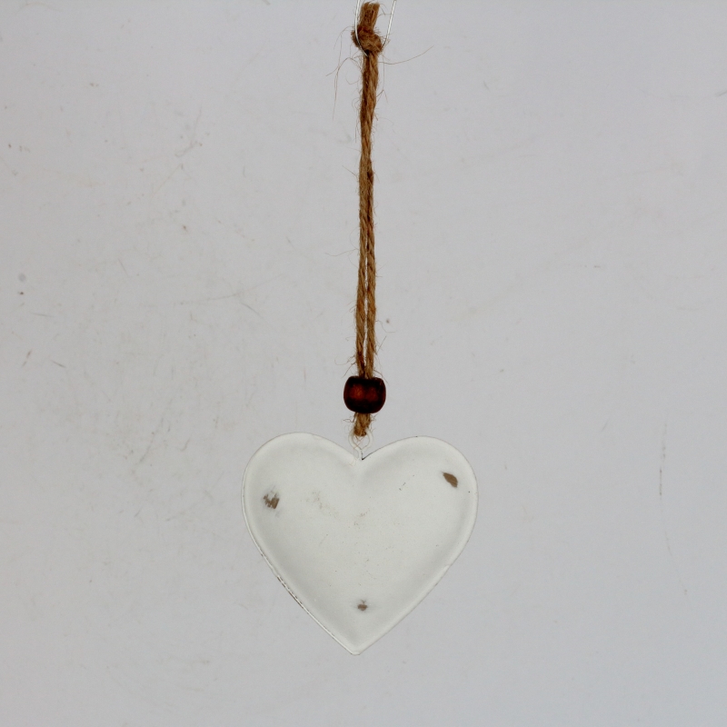 Dekorace závěsné srdce kovové 6cm