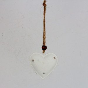 Dekorace závěsné srdce kovové 6cm