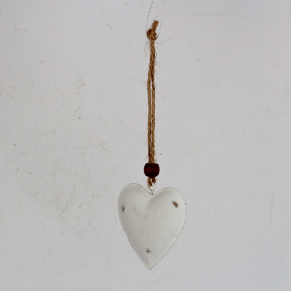 Dekorace závěsné srdce kovové 6cm