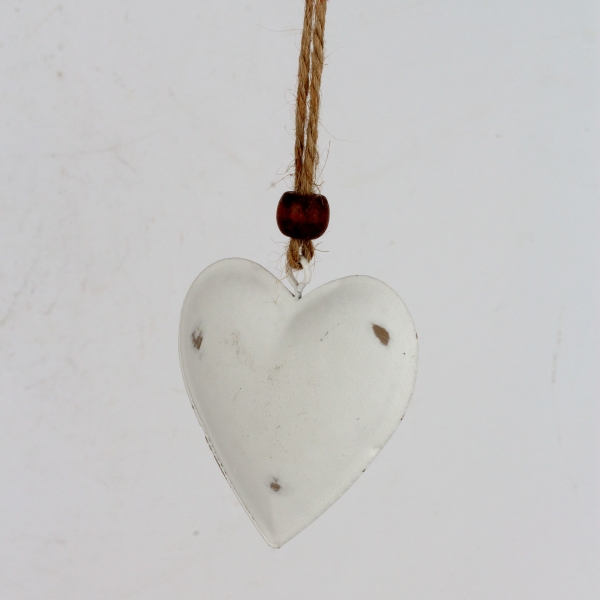 Dekorace závěsné srdce kovové 6cm