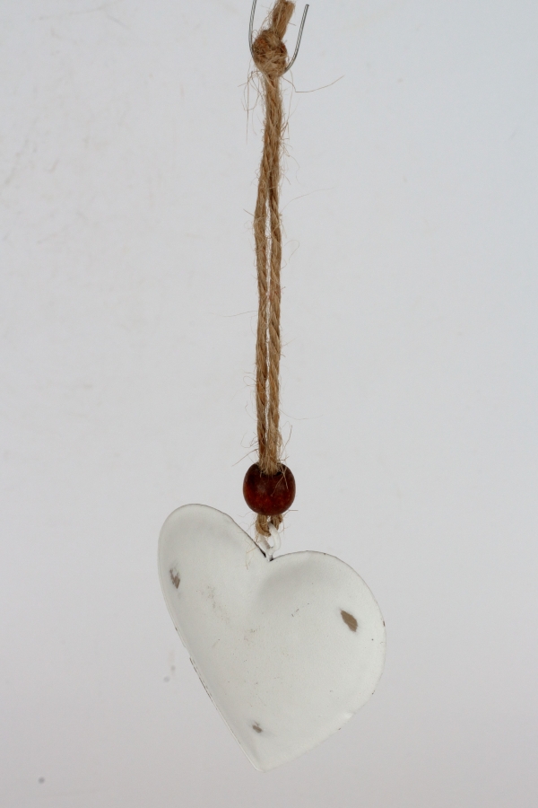 Dekorace závěsné srdce kovové 6cm