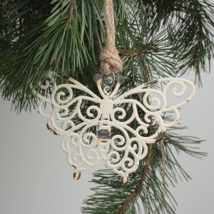 Dekorace závěsný motýl 14x9cm