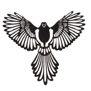 Dekorace ze dřeva na zeď pták 35x35cm