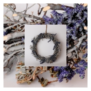 Dekorační levandulový věnec 32cm