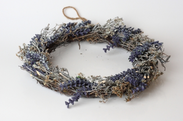 Dekorační levandulový věnec 32cm