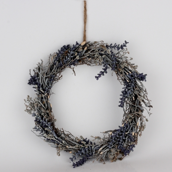 Dekorační levandulový věnec 32cm