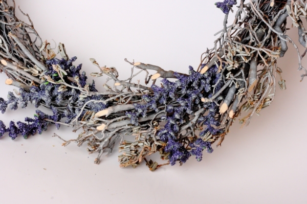 Dekorační levandulový věnec 32cm