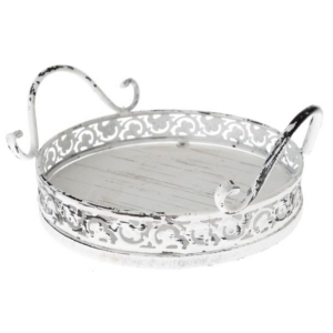 Dekorační podnos kovový 23cm