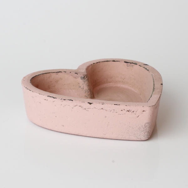 Dekorační podnos růžové srdce 12x12cm