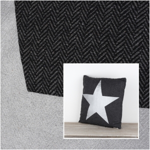 Dekorační polštář hvězda černý 45x45cm