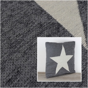 Dekorační polštář hvězda šedý 45x45cm