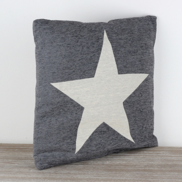 Dekorační polštář hvězda šedý 45x45cm