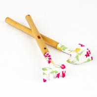 Dekorační sada do květináče - sada nářadí rýček a hrábě