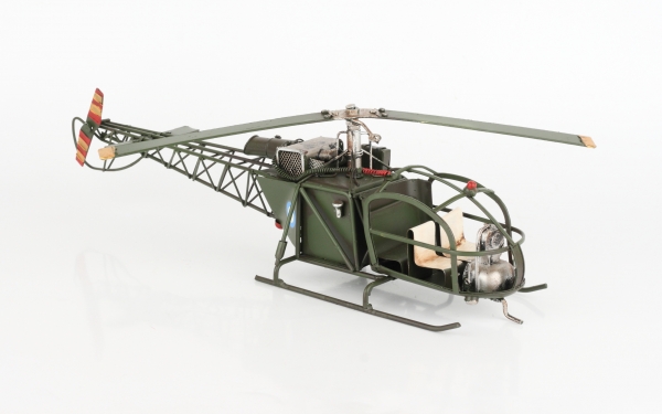 Dekorativní kovový model vrtulníku 43cm