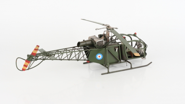Dekorativní kovový model vrtulníku 43cm