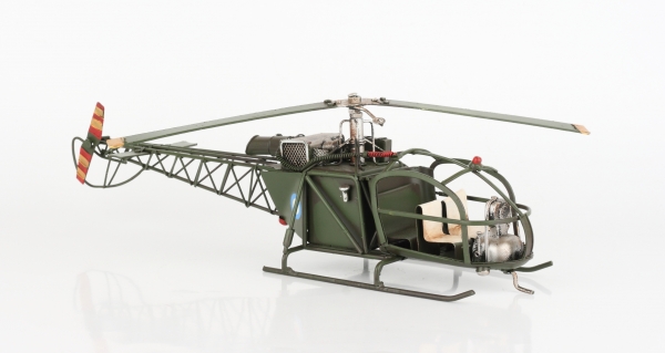 Dekorativní kovový model vrtulníku 43cm