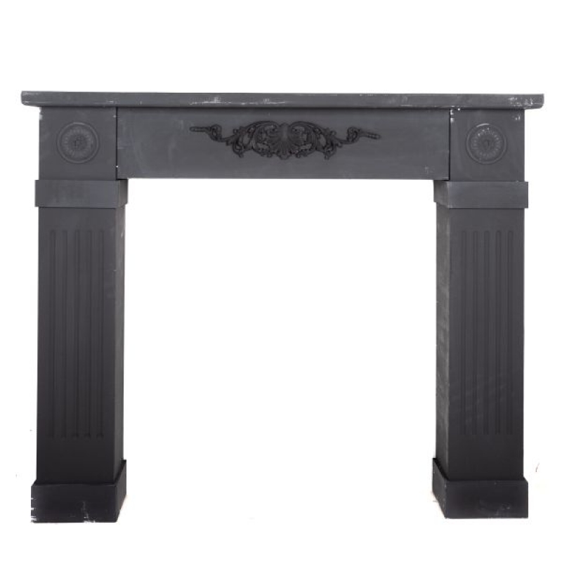 Dekorativní krbová římsa tmavá 115×96×15cm