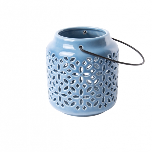 Dekorativní lucerna modrá 9,9cm