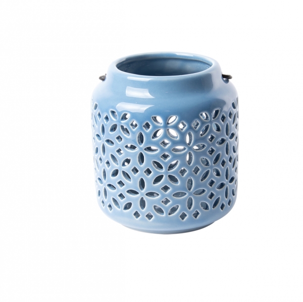 Dekorativní lucerna modrá 9,9cm