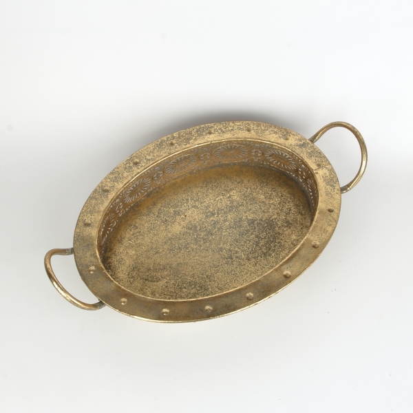 Dekorativní podnos ovál ANTIK 46 x 27 cm