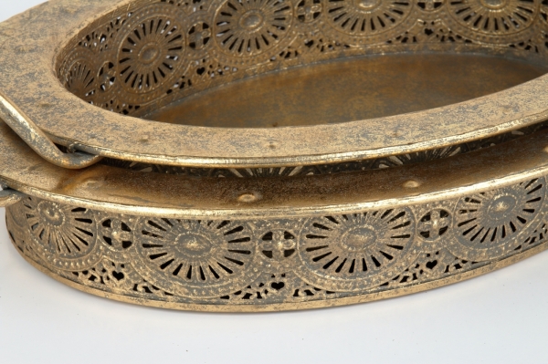 Dekorativní podnos ovál ANTIK 46 x 27 cm