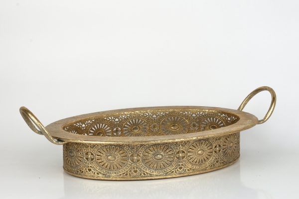Dekorativní podnos ovál ANTIK 46 x 27 cm