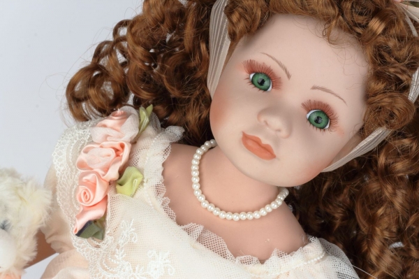 Dekorativní porcelánová panenka Matylda 48cm