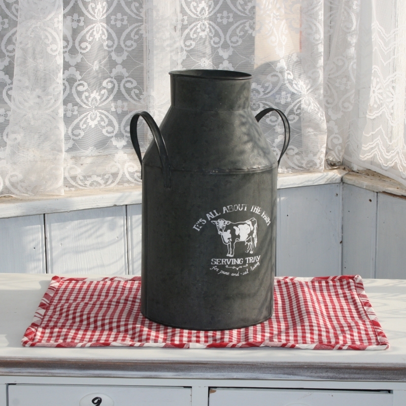 Dekorativní retro bandaska na mléko 34cm