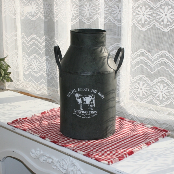 Dekorativní retro bandaska na mléko 34cm