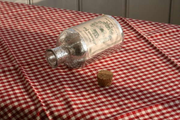 Dekorativní skleněná láhev 16,5x8x8cm