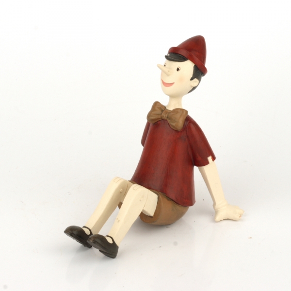 Dekorativní soška sedící Pinokio 15x11x14cm