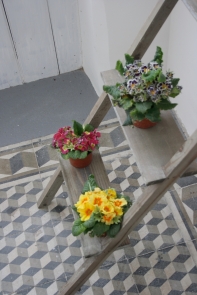 Dekorativní žebřík hnědý 120cm