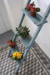 Dekorativní žebřík modrý 120cm