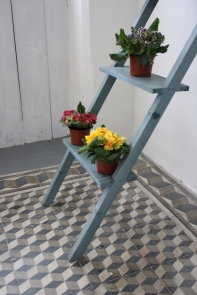 Dekorativní žebřík modrý 120cm