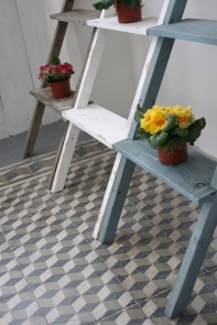 Dekorativní žebřík modrý 120cm