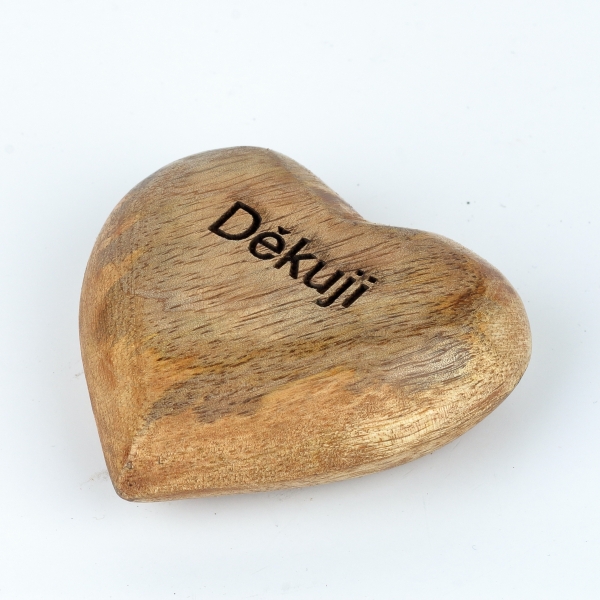 Děkuji - srdce 7 x 7 x 3 cm