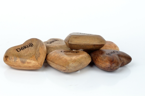 Děkuji - srdce 7 x 7 x 3 cm