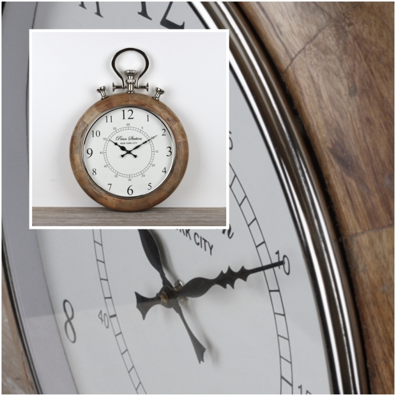 Designové interiérové kapesní hodinky Penn Station 45x60cm ruční výroba